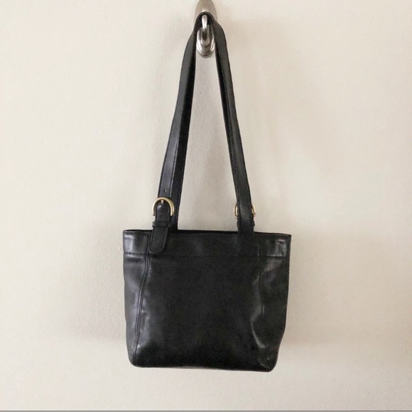 ~HP~ COACH Vintage Waverly Soho Black Double Handle Leather Tote Purse USA Made - Picture 5 of 15